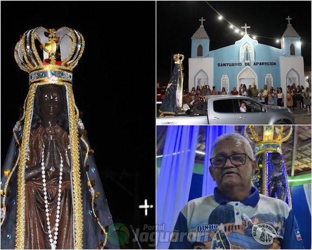 Comunidade de Jaguarari recebe imagem de Nossa Senhora Aparecida com 2,05 metros