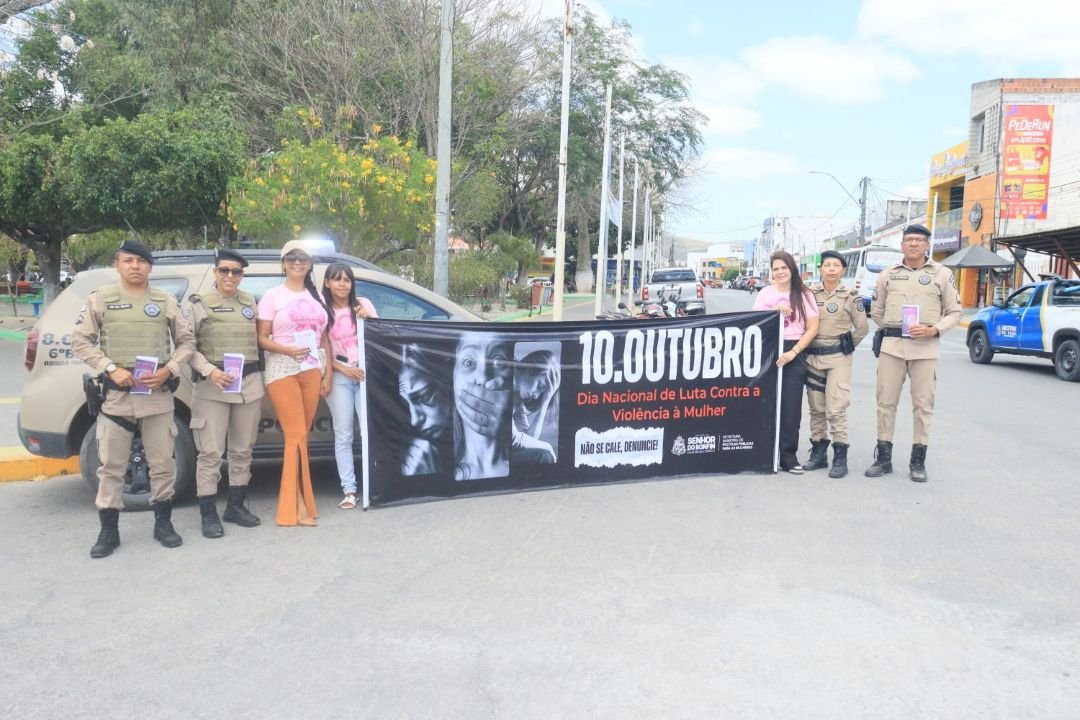 Senhor do Bonfim promove blitz educativa de combate à violência contra a mulher